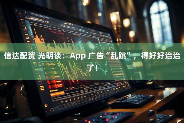 信达配资 光明谈:App 广告“乱跳”,得好好治治了!