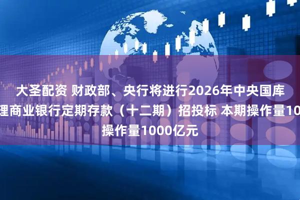 大圣配资 财政部、央行将进行2026年中央国库现金管理商业银行定期存款（十二期）招投标 本期操作量1000亿元